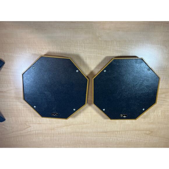 2‎ Vintage Octogon Chickadee Prints Forest Fruit & Flowers Framed - Picture 4 of 6